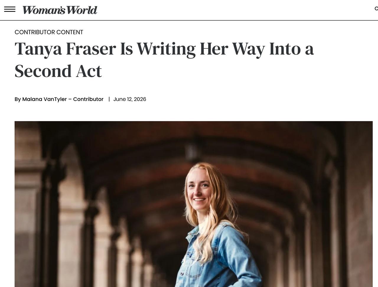 Woman's World feature: Tanya Fraser Is Writing Her Way Into a Second Act